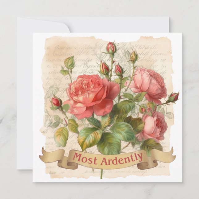 Carte L'AMOUR - Le plus ardemment - M. Darcy (Devant)