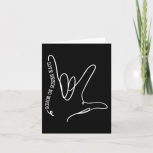 Carte L'amour n'a pas besoin de mot ASL Sensibilisation 