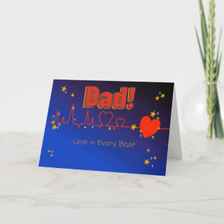 Carte L'amour paternel à chaque battement