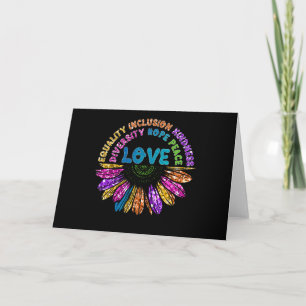 Carte L'amour pour l'égalité L'inclusion la diversité l'