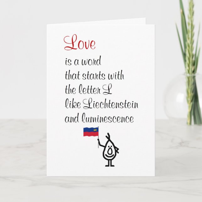 Carte L'amour - un poème drôle "penser à toi" (Devant)