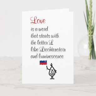 Carte L'amour - un poème drôle "penser à toi"