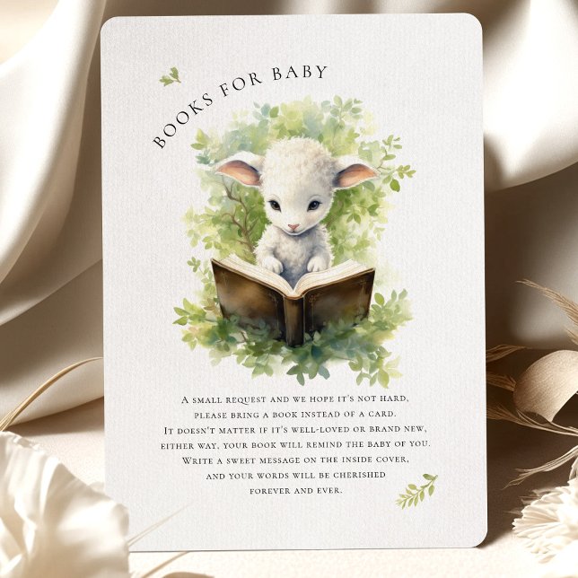 Carte Lampe de bébé Lecture Baby shower d'aquarelle Boît (Créateur téléchargé)