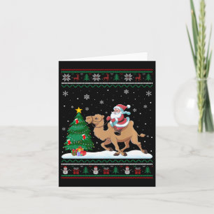 Carte Lampe de Noël moche Noël Père Noël Riding Camel