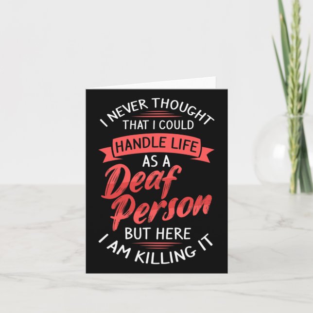 Carte Langue des signes Perte auditive Sensibilisation d (Devant)