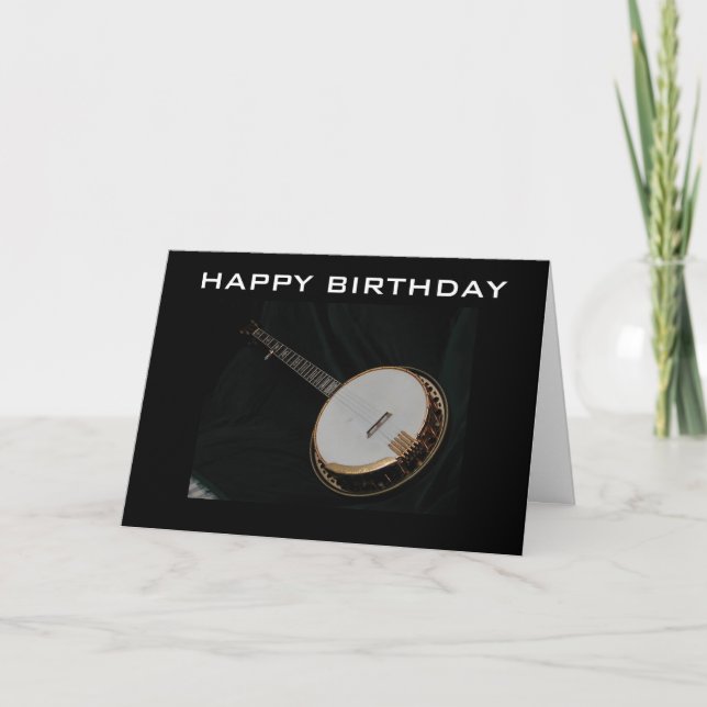 CARTE L'ANNIVERSAIRE DE BANJO PICKER SALUÉ (Devant)