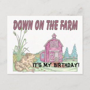 Carte L'anniversaire des enfants de ferme
