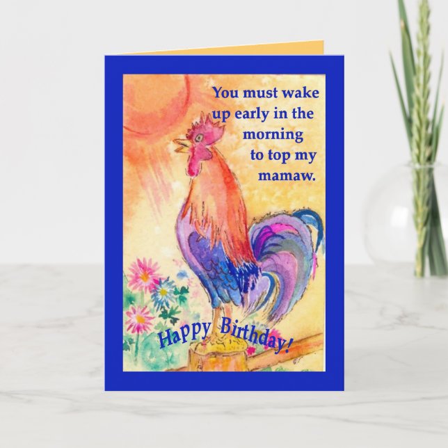 Carte l'anniversaire des mamaw (Devant)
