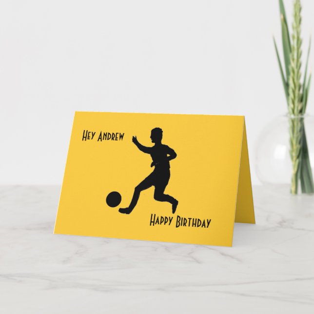 Carte L'anniversaire du football ou du football ajoutent (Devant)
