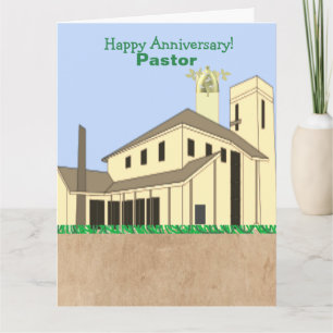Carte L'Anniversaire du Pasteur du Bldg de l'Eglise afro