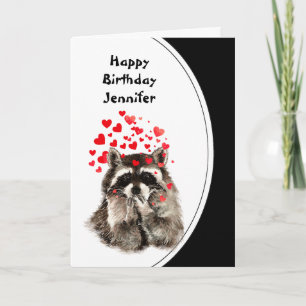 Carte L'anniversaire étreint et embrasse la coutume