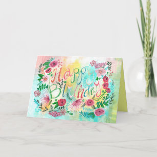 Cartes Rose Jaune D Anniversaire Zazzle Ca