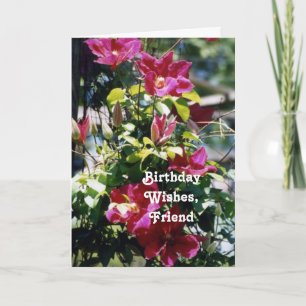 Carte L'anniversaire souhaite, ami, jolies fleurs de