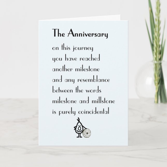 Carte L'anniversaire - Un poème d'anniversaire amusant (Devant)
