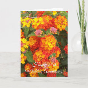 Carte Lantana 60e anniversaire de Mariage personnalisé