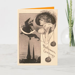Carte Lanterne de Jack O de croissant de lune de