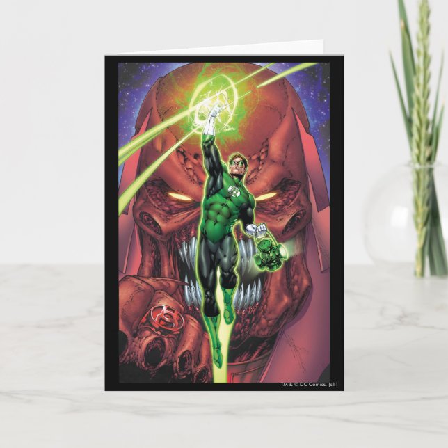 Carte Lanterne verte avec flux de lumière - Couleur (Devant)