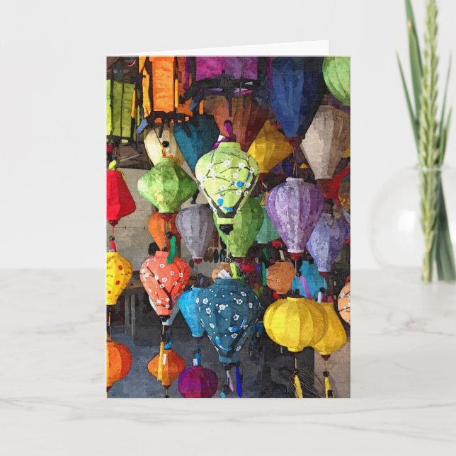 Carte Lanternes chinoises (Devant)