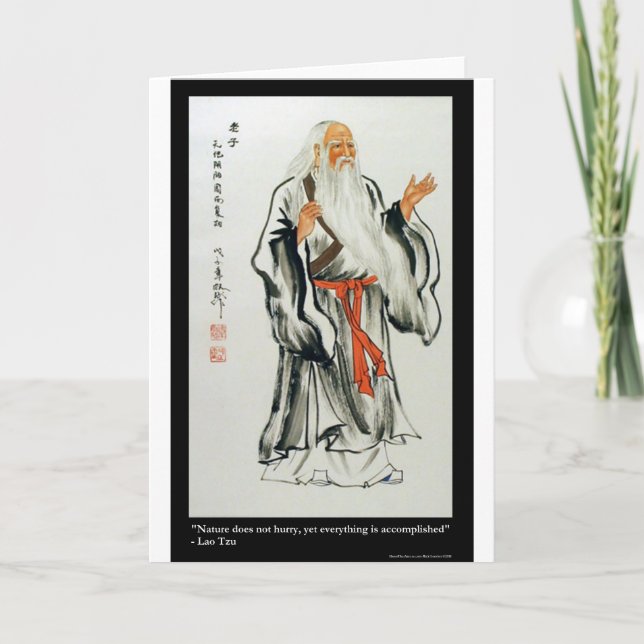 Carte Lao Tzu Nature Never Hurries Quota Venin & Tees (Devant)