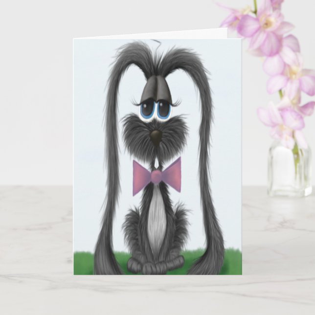 Carte Lapin adorable Lapin lapin (Orchidée)