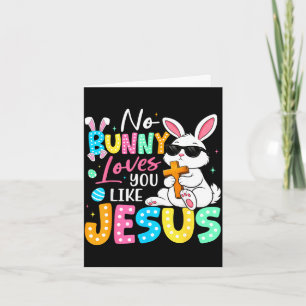 Carte Lapin aime comme Jésus pour enfants garçon fille f
