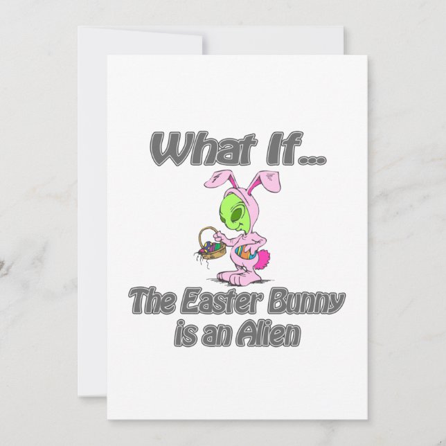 Carte lapin alien (Devant)