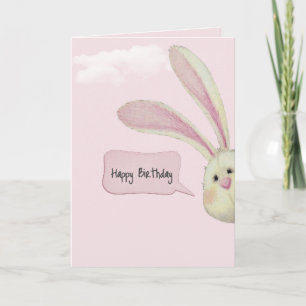 Carte Lapin Anniversaire En Rose
