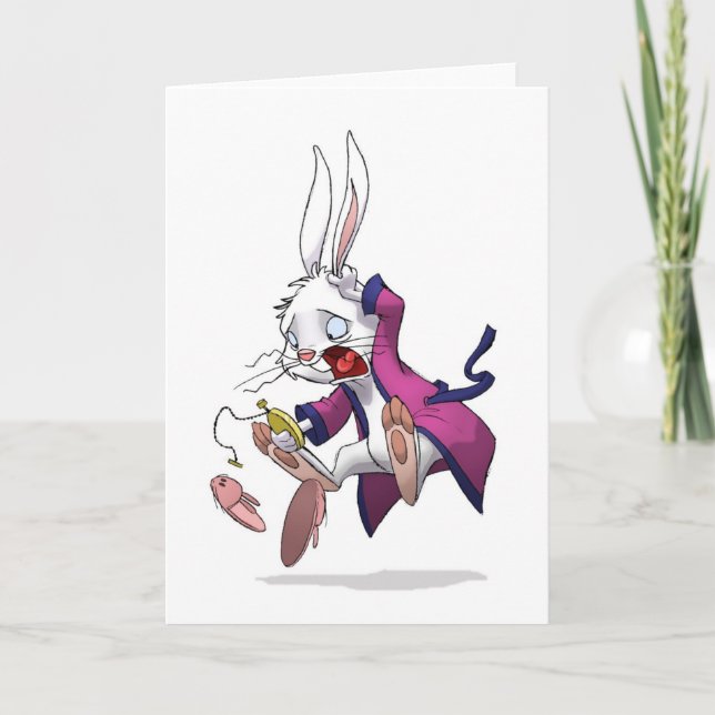 Carte lapin blanc (vide) (Devant)