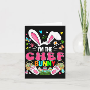 Carte Lapin Chef Costume de Lapin de Pâques Chasse Color