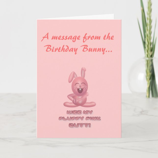 Carte Lapin d'anniversaire (Devant)