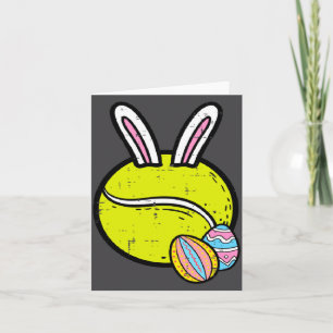 Carte Lapin de balle de tennis de Pâques