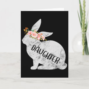 Carte Lapin de fille assorti Famille Floral Lapin de Pâq