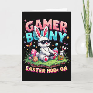Carte Lapin de gamer drôle de Pâques Mod sur cadeau de j