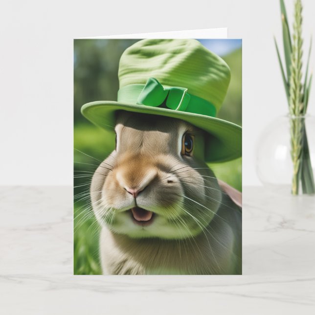 Carte Lapin de la Saint Patrick (Devant)