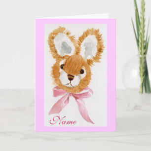 Carte "Lapin de miel" Joyeux anniversaire ! jouet à câli