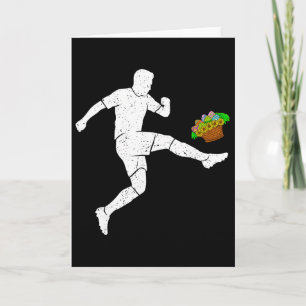 Carte Lapin de Pâques amateur de football Tête Ll Chasse