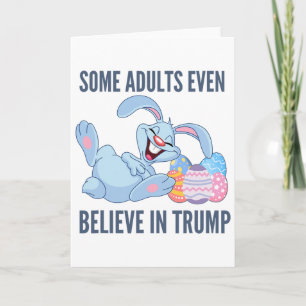 Carte Lapin de Pâques anti-Trump riant de la politique