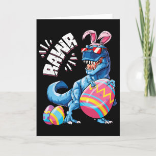 Carte Lapin de Pâques Dinosaure T Rex Œufs Garçons Enfan