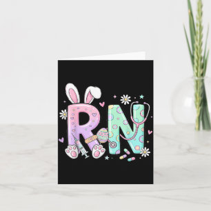 Carte Lapin de Pâques infirmière RN infirmière diplômée