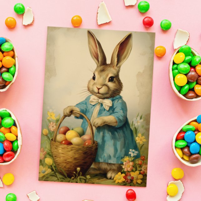 Carte Lapin de Pâques vintage  (Créateur téléchargé)
