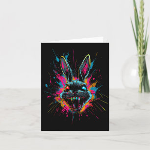 Carte Lapin effrayant Halloween Horreur Pâques Jour Lapi