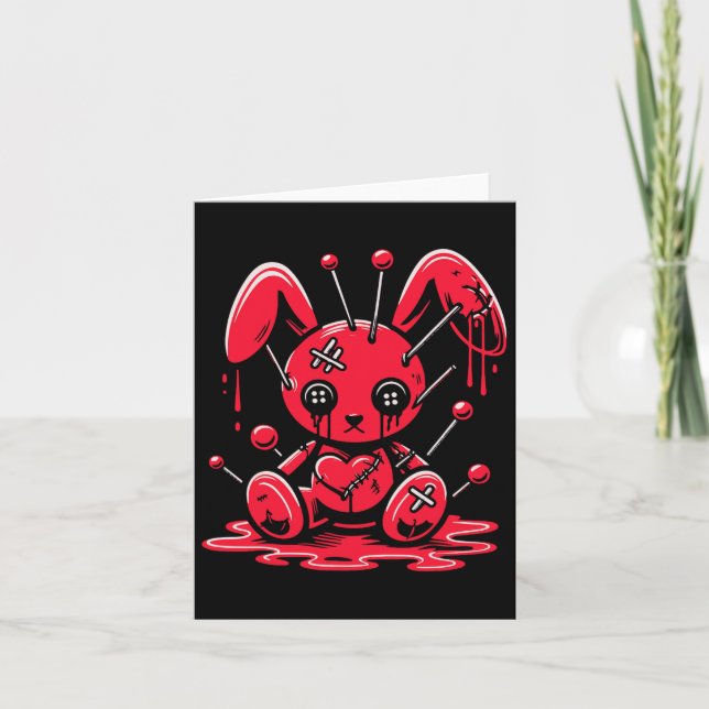 Carte Lapin En Plan Pastel Goth Anime Kawaii Obtenu (Devant)