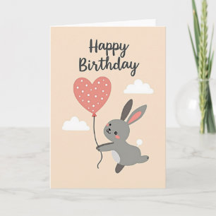 Carte Lapin Fantaisiste Cœur