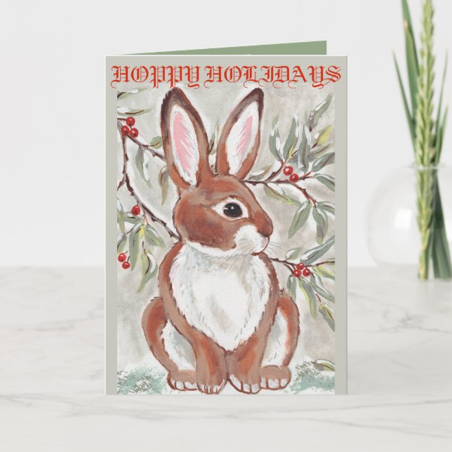 Carte Lapin Lapin Lapin Gris Lover (Devant)