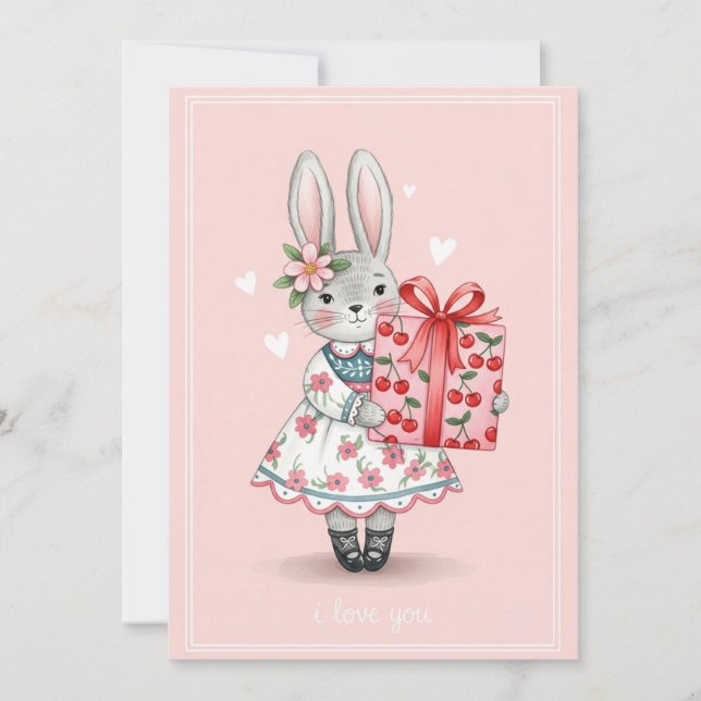 Carte Lapin Mignon (Devant)