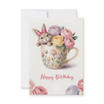 Lapin Mignon Dans Une Tasse