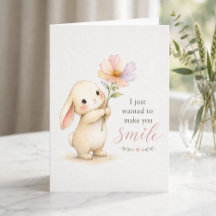 Carte Lapin Mignon pour Penser à Vous