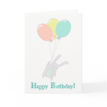 Lapin mignon simple avec des ballons