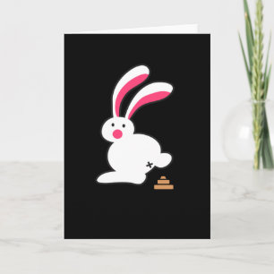Carte Lapin Poops Drôle Lapin Poop Fun Rabbit
