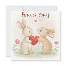 Carte Lapin Romantique – À jamais vôtre